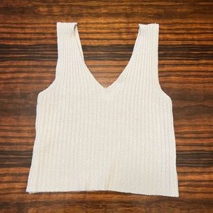 Cropped sweater tank top